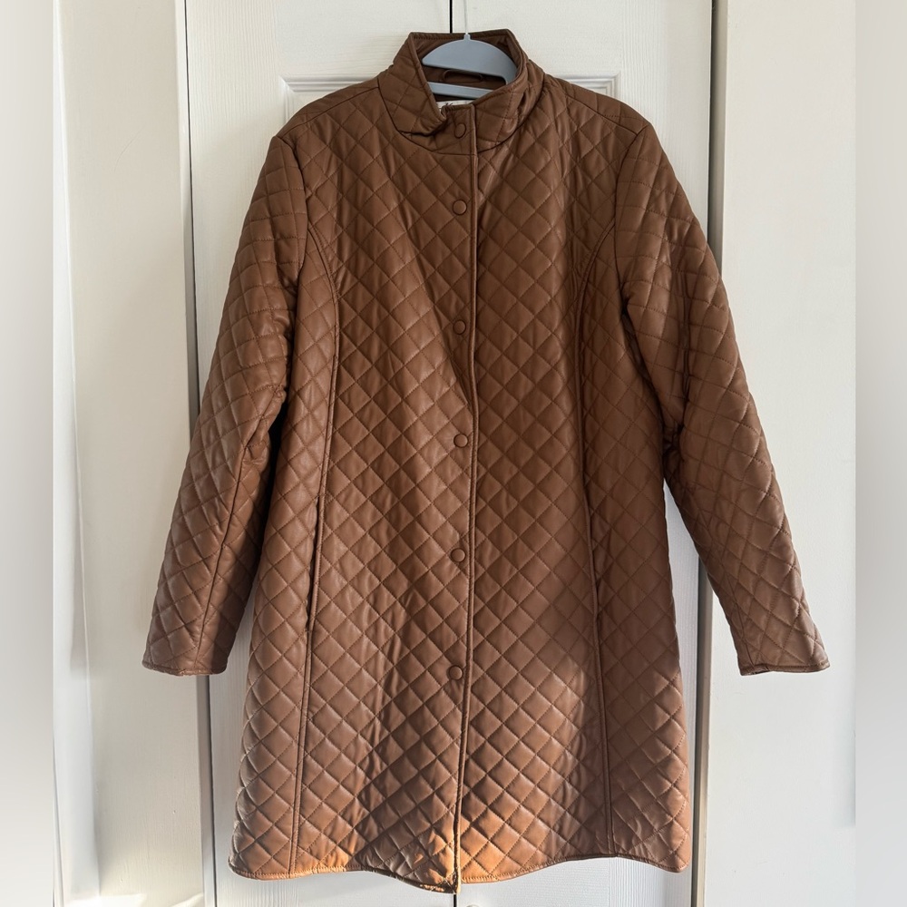 Kenneth Cole Quilted Brown Women's Coat